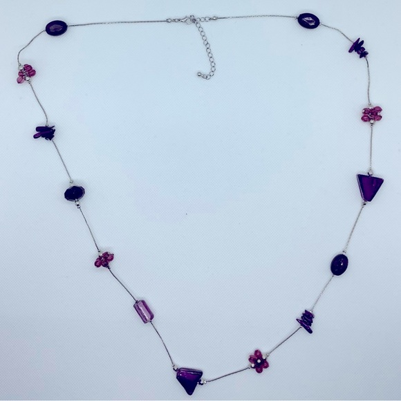 Funky and Fun Station Necklace - Purple & Pink - Picture 4 of 4